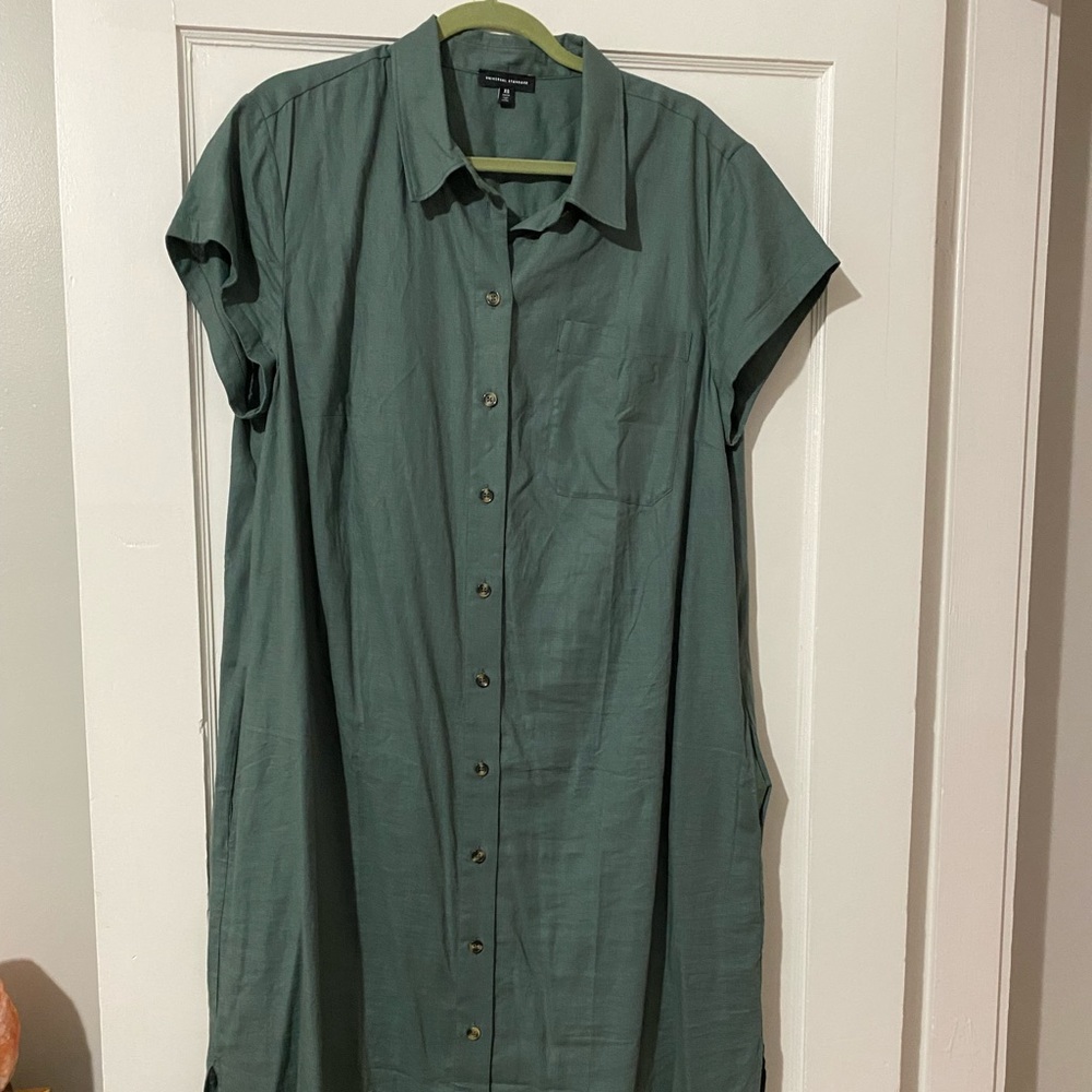Universal Standard Dune Dress in Aquamarine